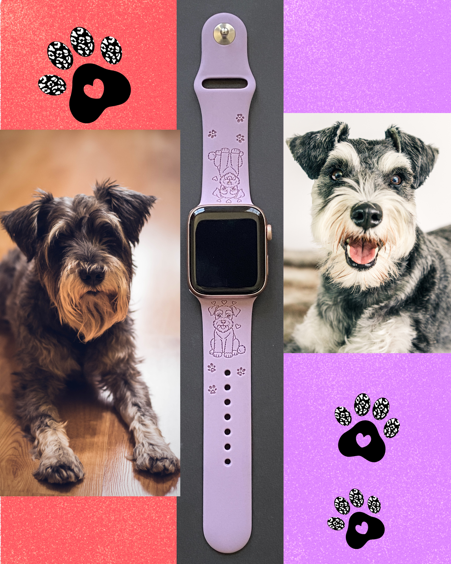 My Best Friend Schnauzer Dog Watch Band For Apple Watch