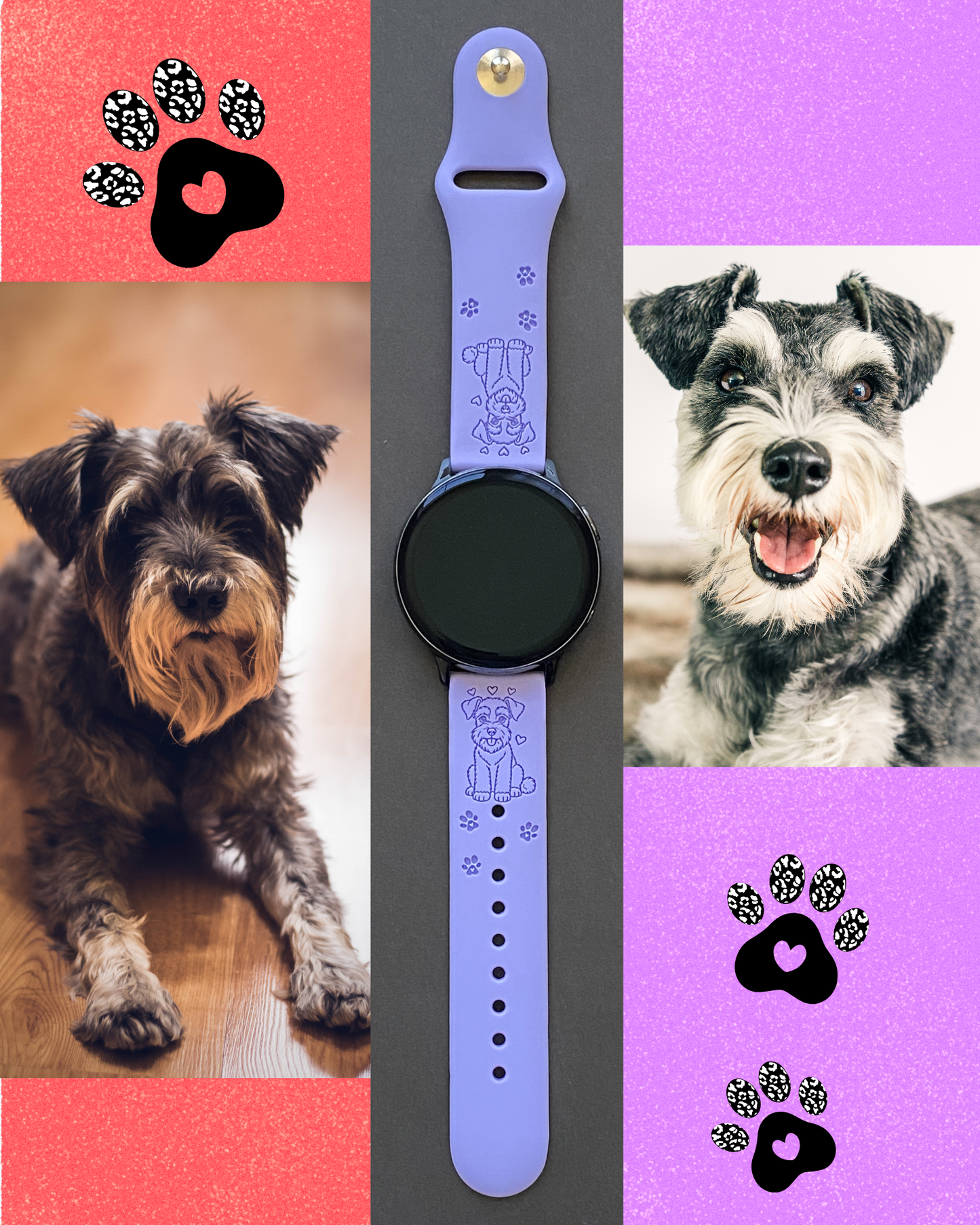 My Little Schnauzer Dog 20mm Samsung Galaxy Watch Band