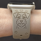 Happy Schnauzer Face Dog Watch Band For Apple Watch