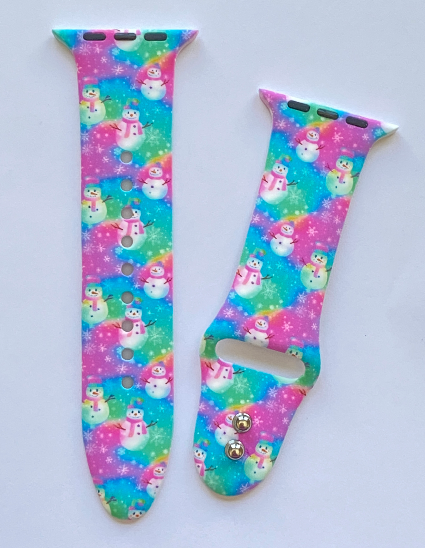 Colorful Snowman Watch Band For Apple Watch