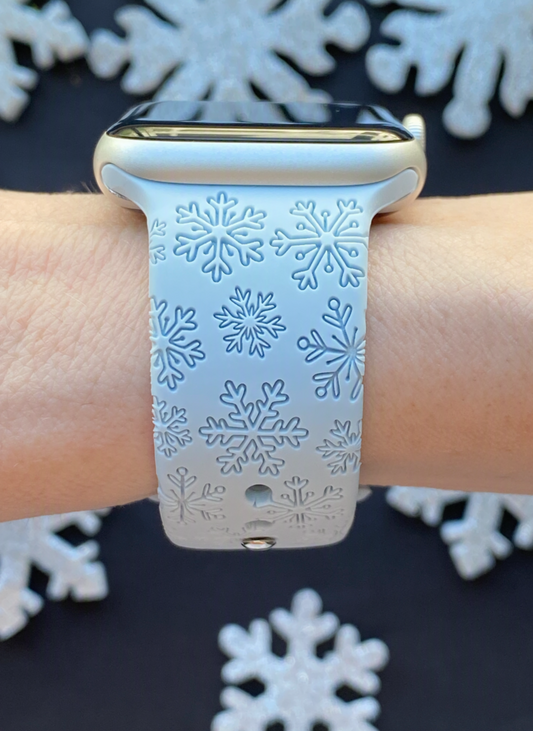 Wintery Snowflakes Watch Band For Apple Watch