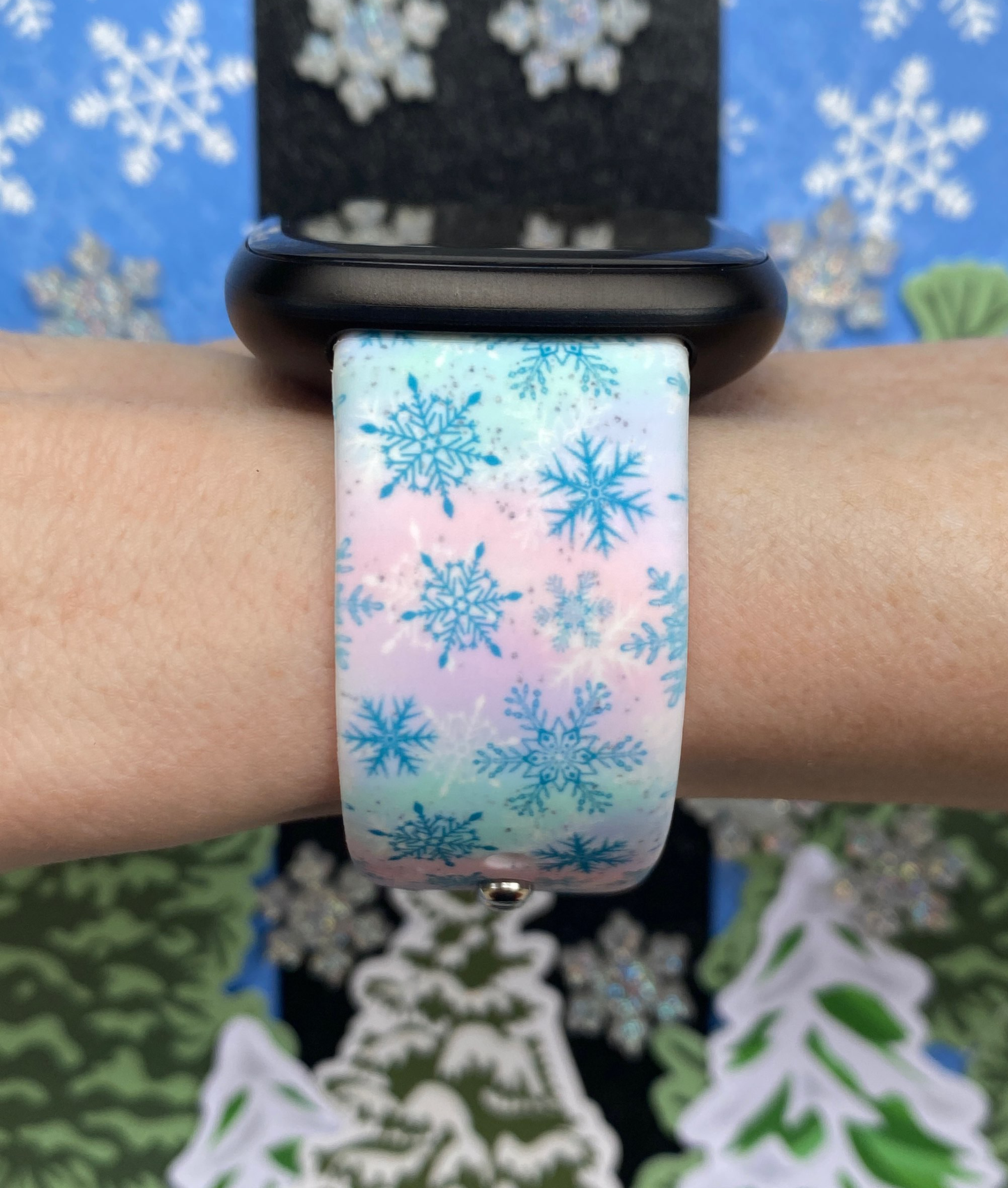 Snowflake Fitbit Versa 3/Versa 4/Sense/Sense 2 Watch Band