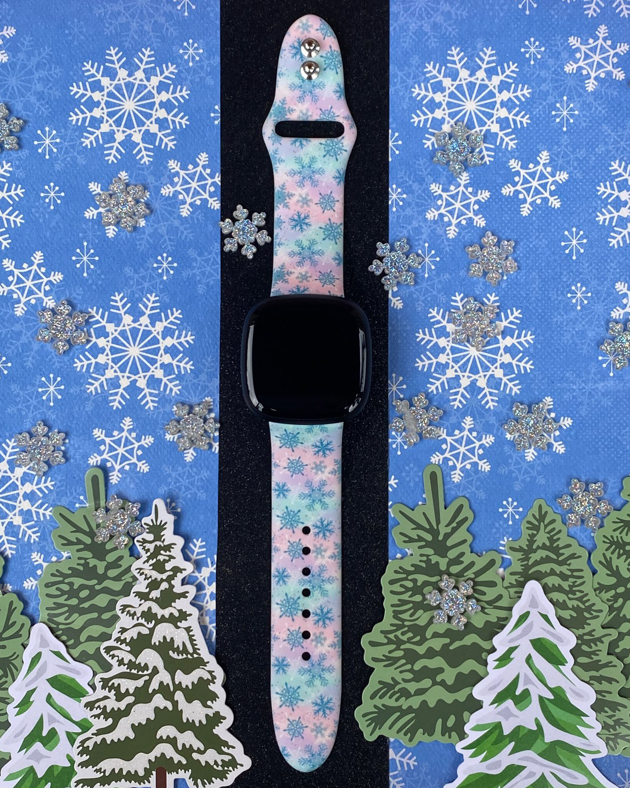 Snowflake Fitbit Versa 3/Versa 4/Sense/Sense 2 Watch Band