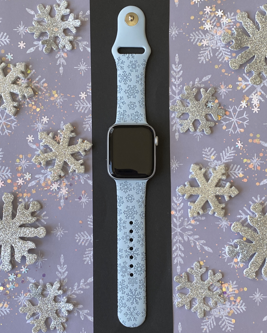 Wintery Snowflakes Watch Band For Apple Watch