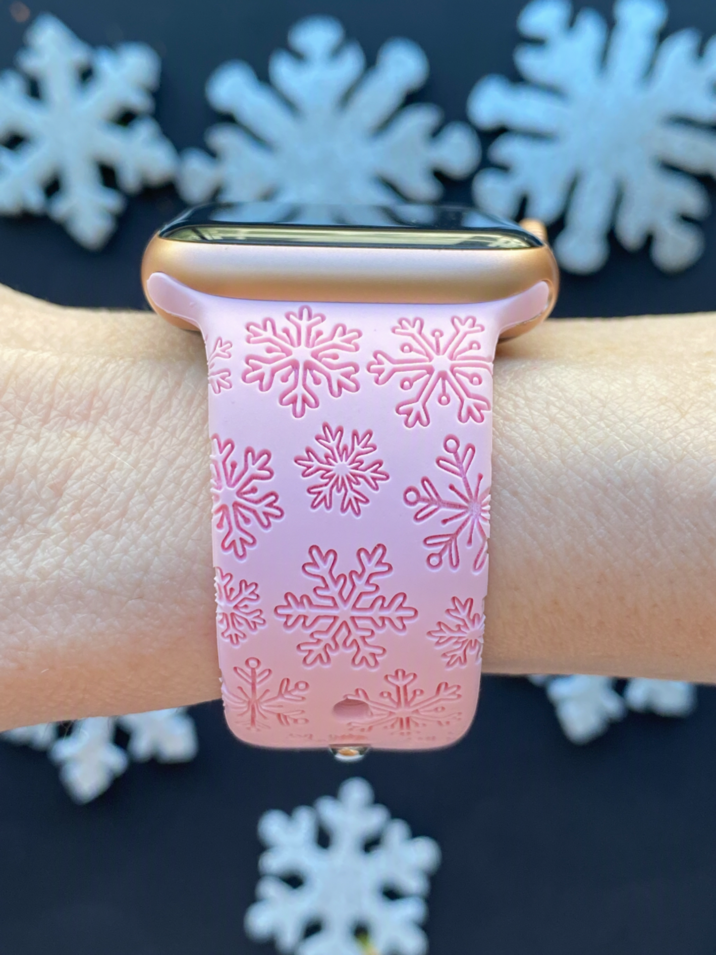 Wintery Snowflakes Watch Band For Apple Watch