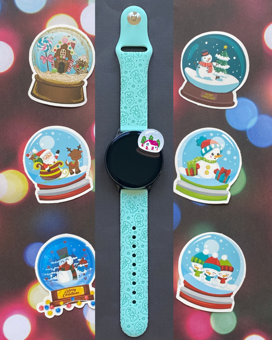 Snow Globes 20mm Samsung Galaxy Watch Band