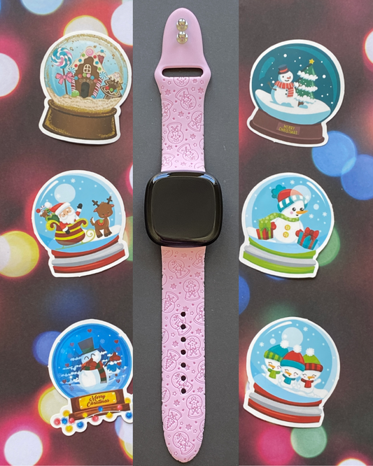 Snow Globes Fitbit Versa 3/Versa 4/Sense/Sense 2 Watch Band