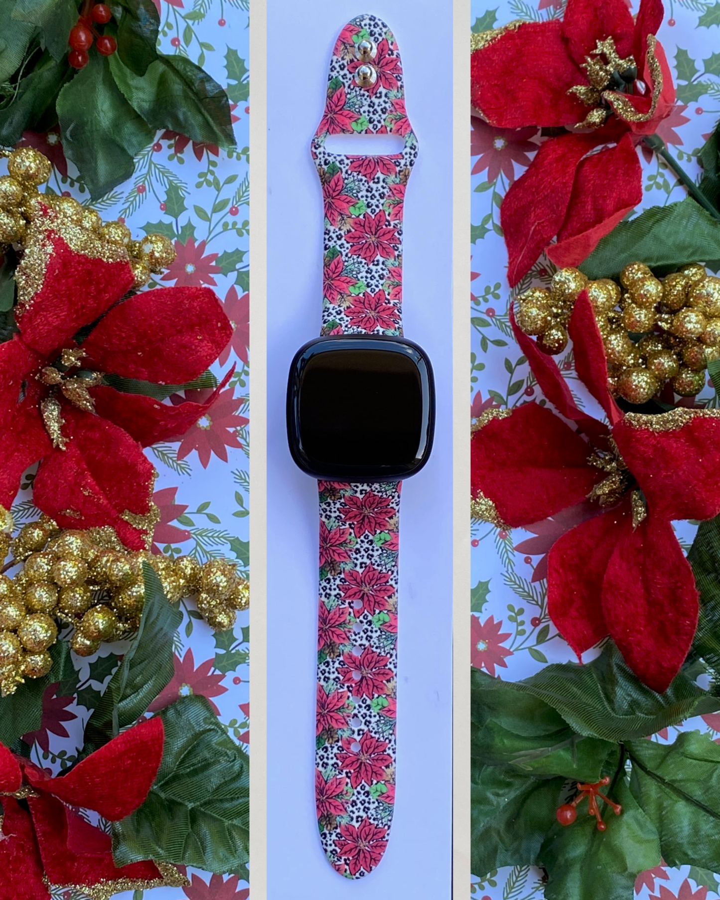 Snow Leopard Christmas Fitbit Versa 3/Versa 4/Sense/Sense 2 Watch Band