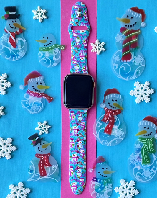 Winter Christmas Snowman Apple Watch Band