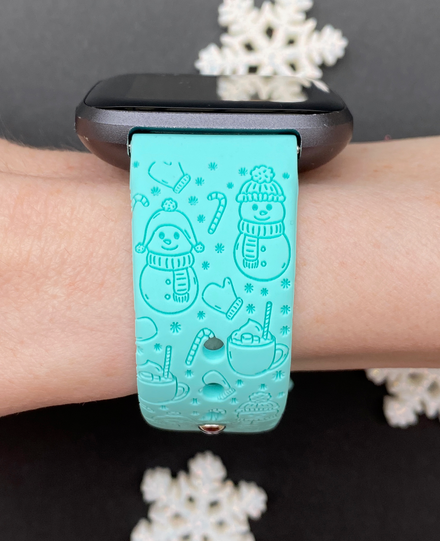 Snowman Candy Cane Fitbit Versa 1/2 Watch Band