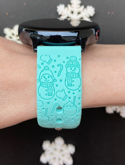 Snowman Candy Cane 20mm Samsung Galaxy Watch Band