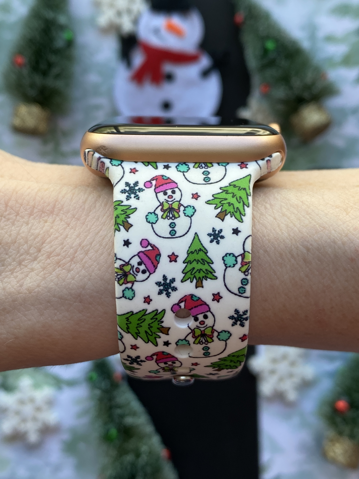 Chilly Snowman Watch Band For Apple Watch