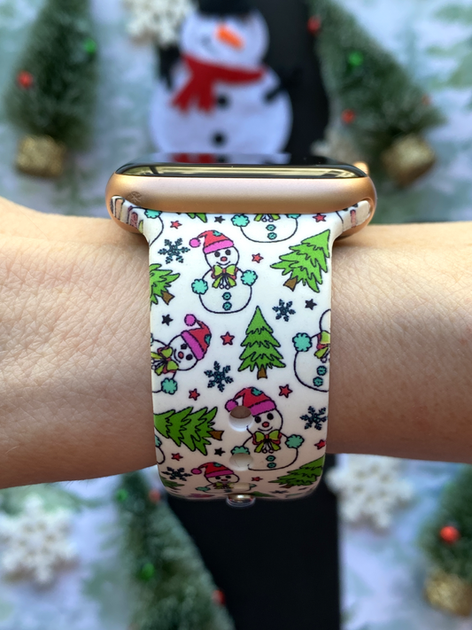 Chilly Snowman Watch Band For Apple Watch