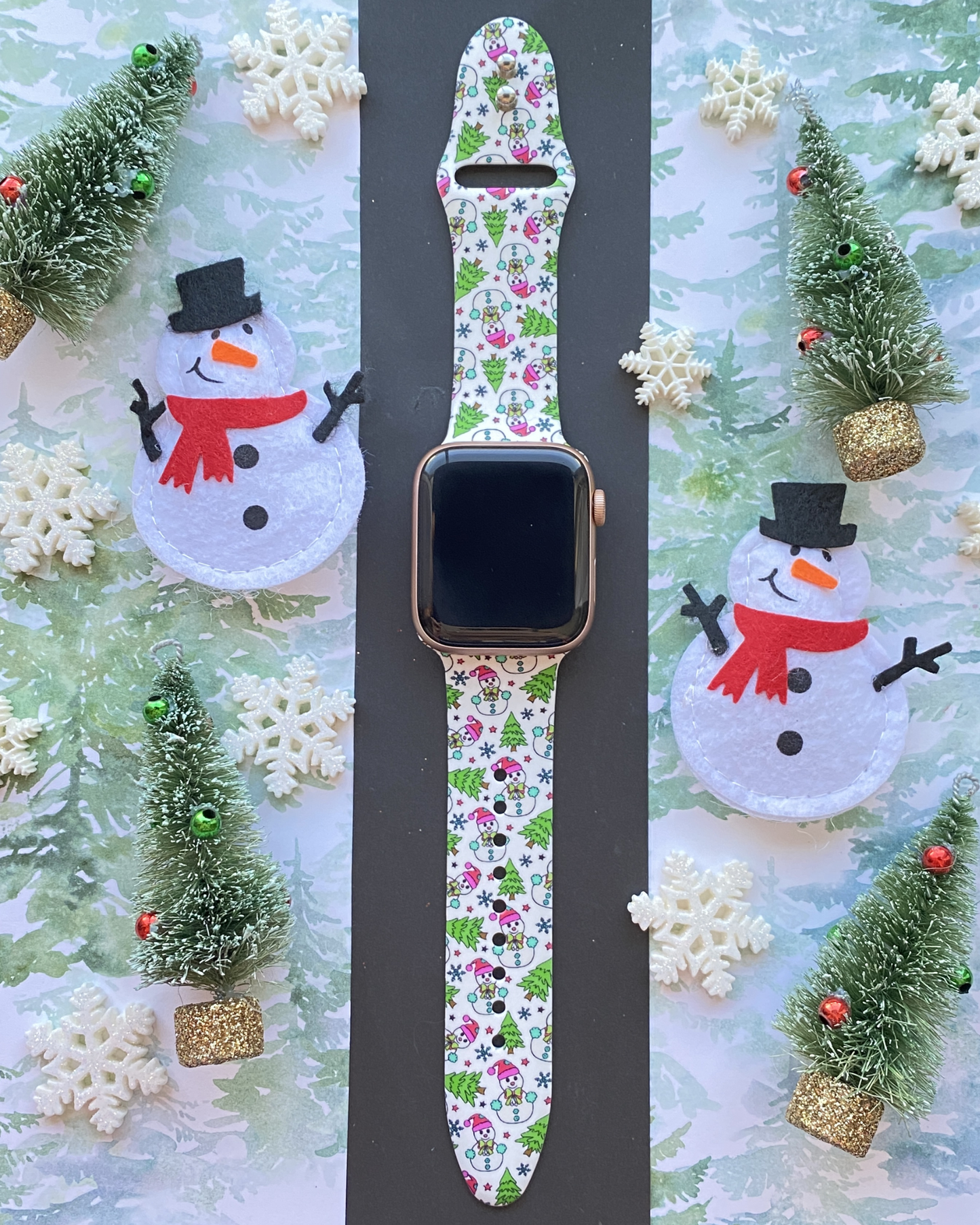 Chilly Snowman Watch Band For Apple Watch