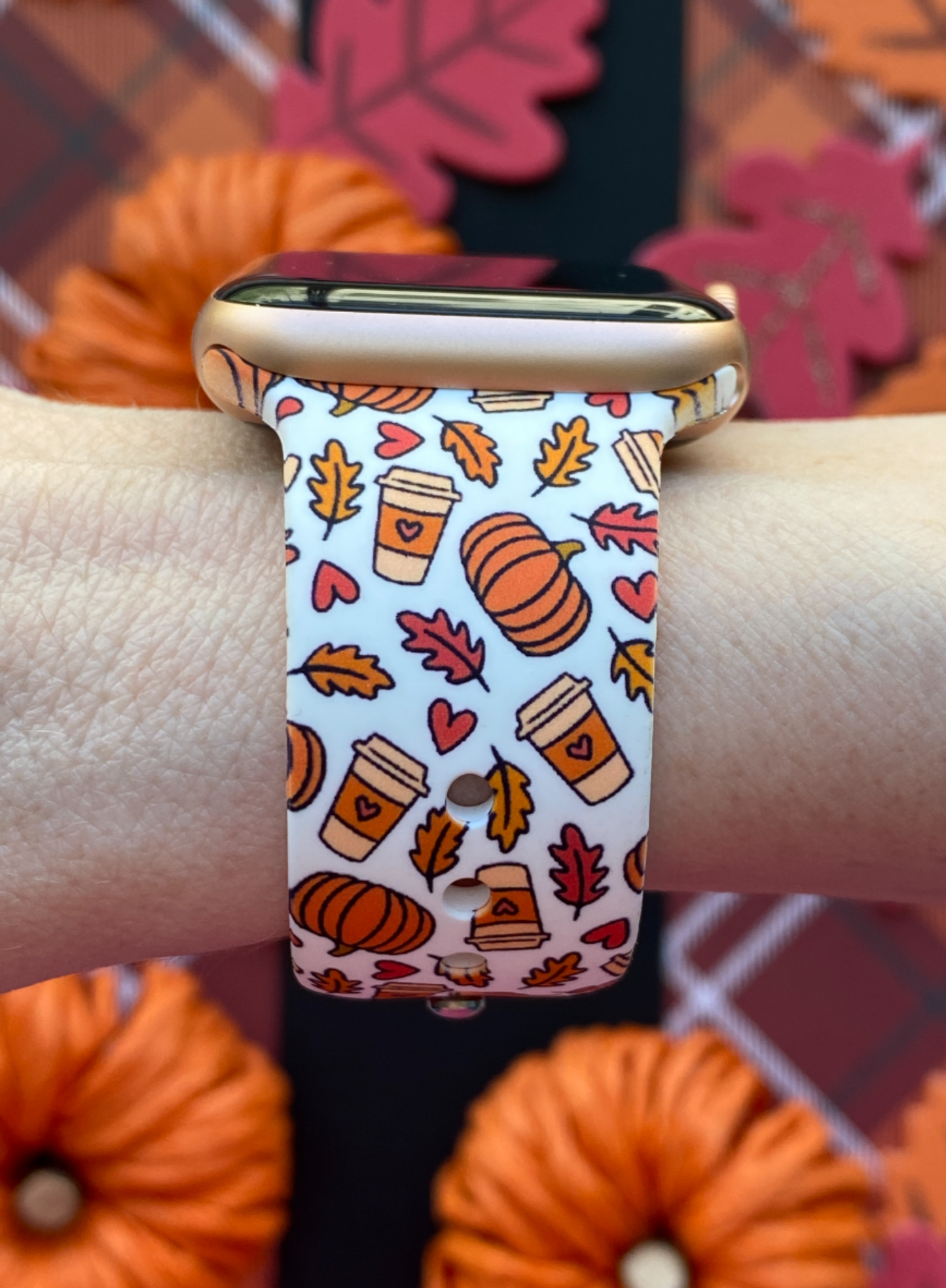 Pumpkin Spice and Everything Nice Watch Band For Apple Watch