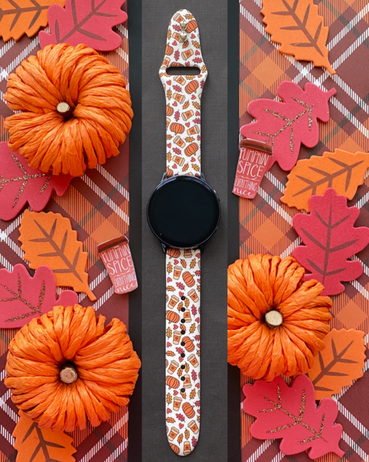 Pumpkin Spice And Everything Nice Samsung Galaxy Watch Band