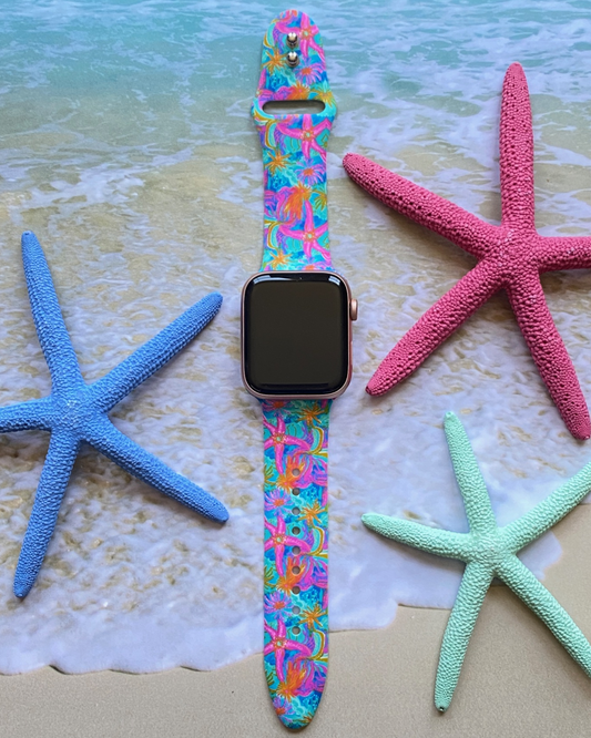 Neon Starfish Watch Band For Apple Watch