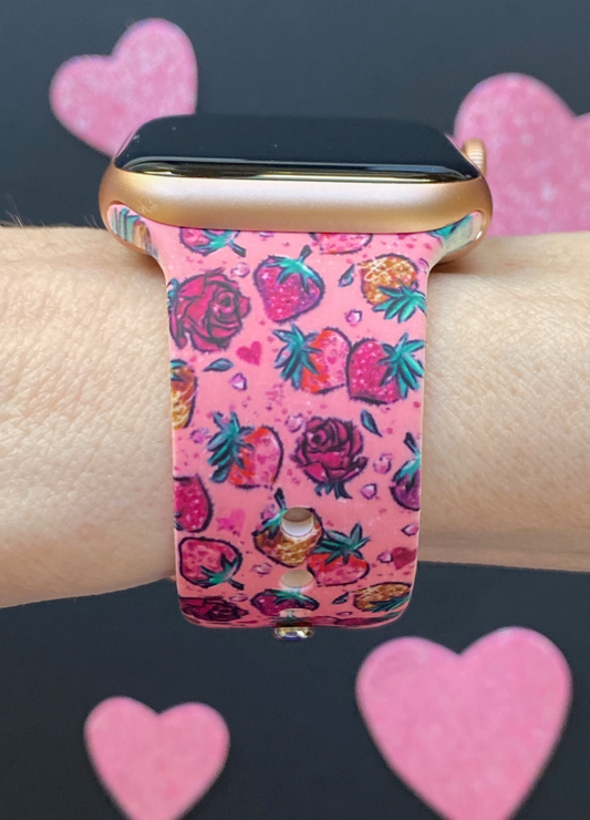 Chocolate Strawberries Valentine Apple Watch Band