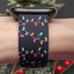 Christmas String Lights Black Fitbit Versa 3/Versa 4/Sense/Sense 2 Watch Band