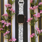 Black Flowers Watch Band For Apple Watch