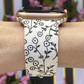 Black Flowers Watch Band For Apple Watch