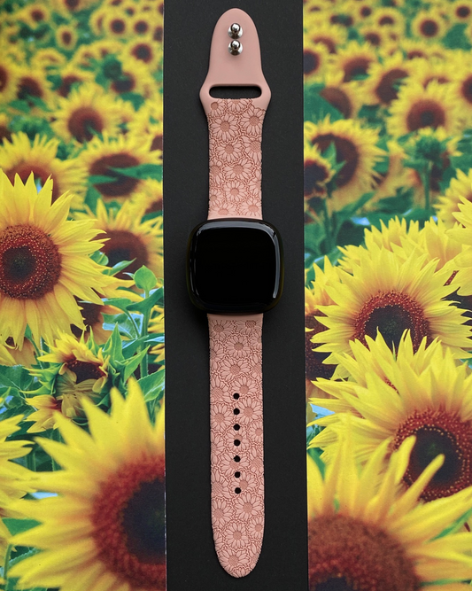 Sunflower Floral Fitbit Versa 3/Versa 4/Sense/Sense 2 Watch Band