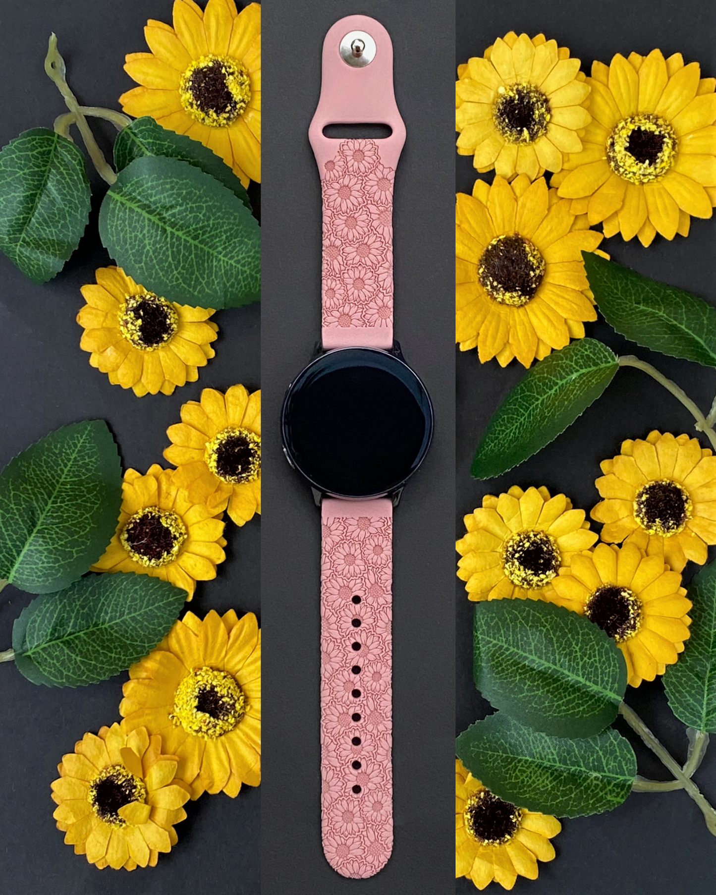 Sunflower Floral 20mm Samsung Galaxy Watch Band