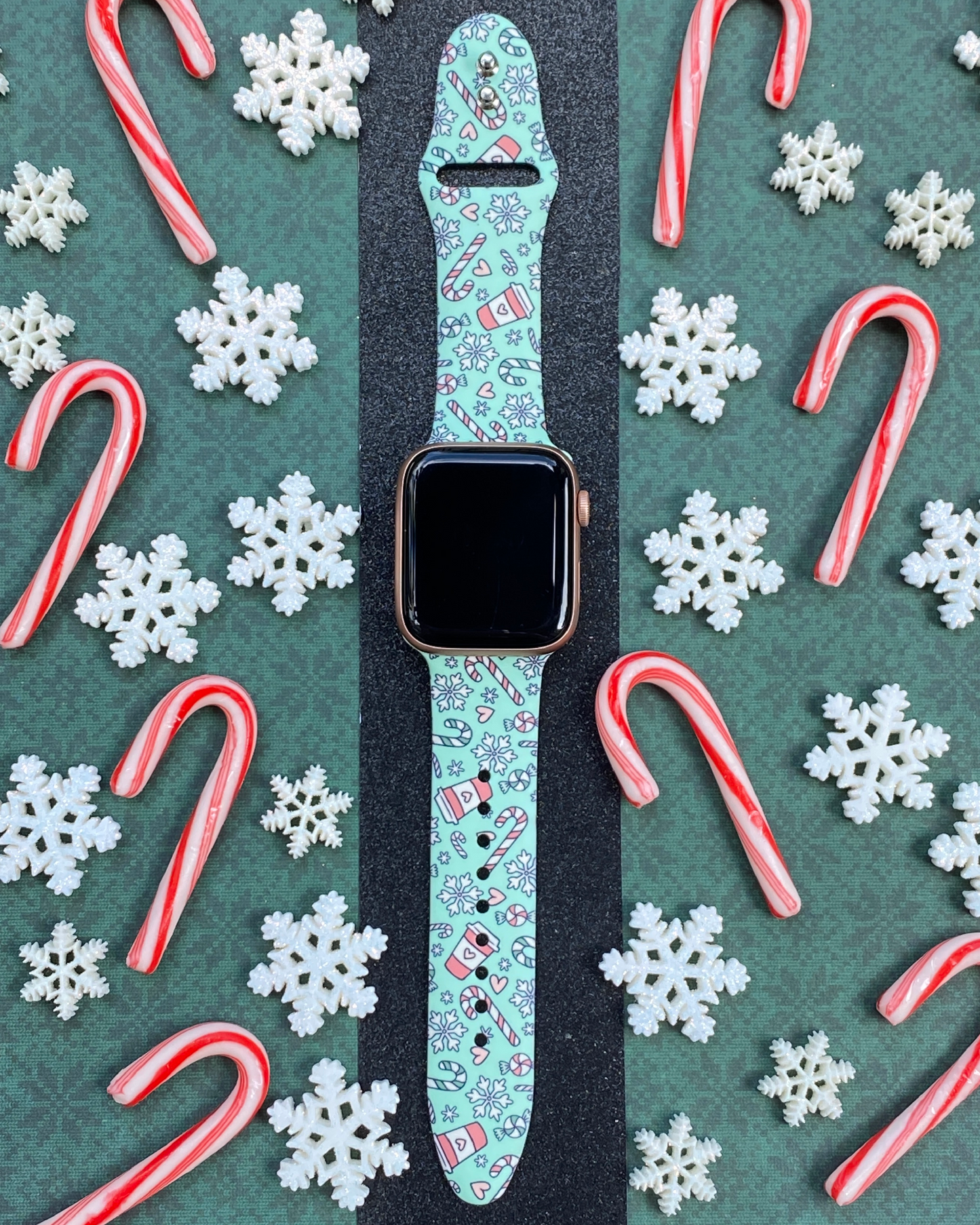 Holiday Candy Canes Watch Band For Apple Watch