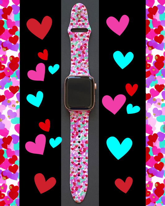 Confetti Hearts Apple Watch Band