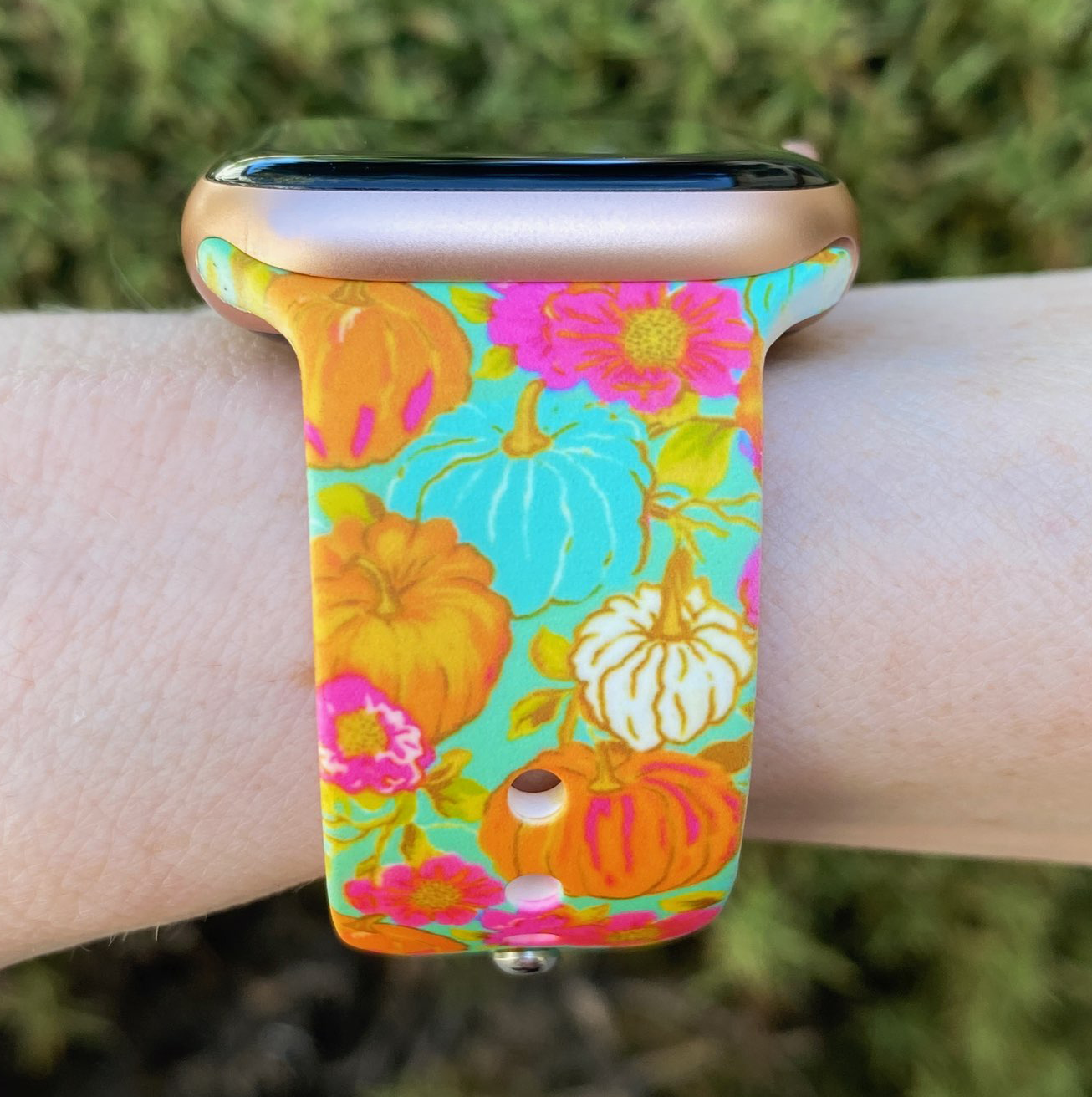 Pumpkin Floral Apple Watch Band