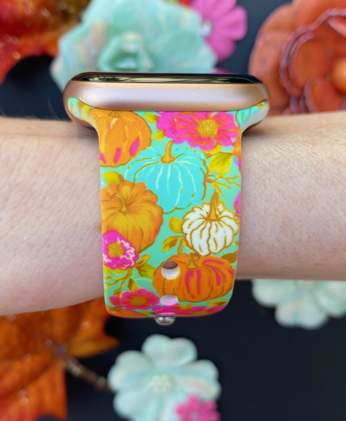 Pumpkin Floral Apple Watch Band