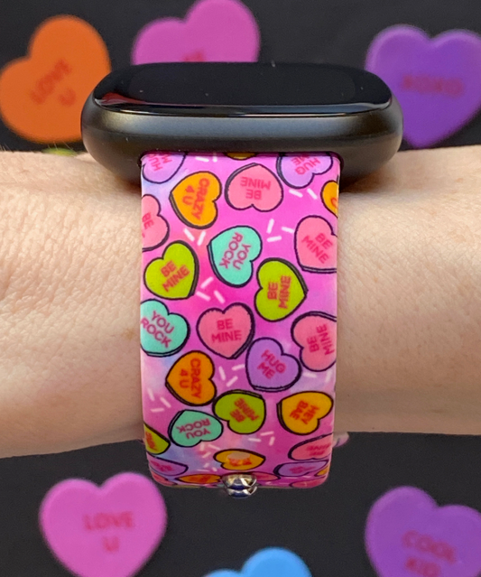 Colorful Candy Hearts Fitbit Versa 3/Versa 4/Sense/Sense 2 Watch Band