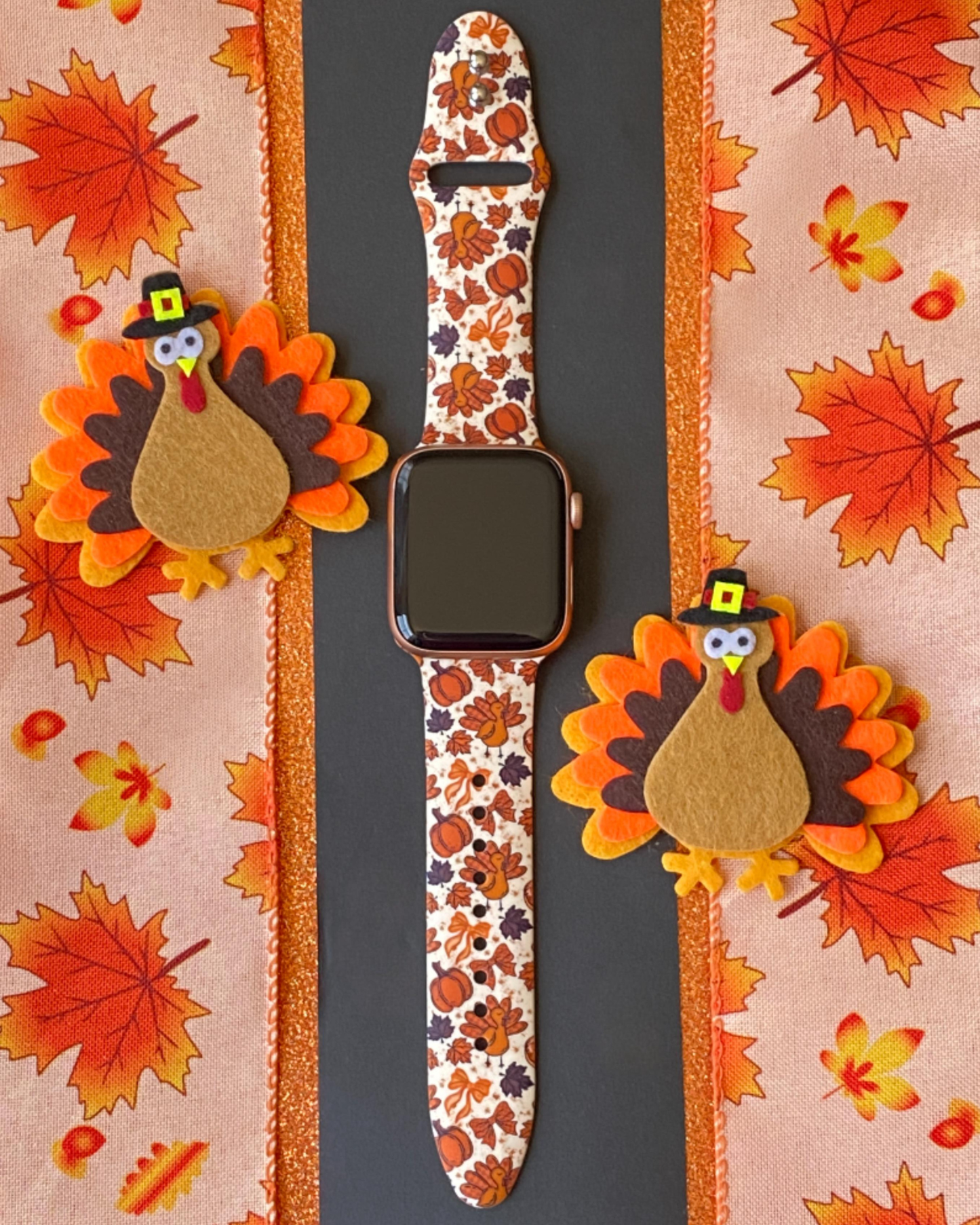 Cozy Turkey Bows Watch Band For Apple Watch