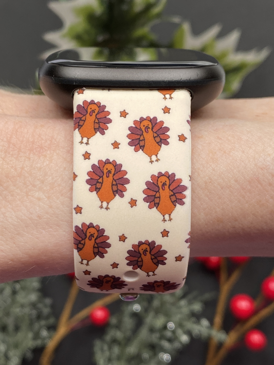 Thanksgiving Turkeys Fitbit Versa 3/Versa 4/Sense/Sense 2 Watch Band