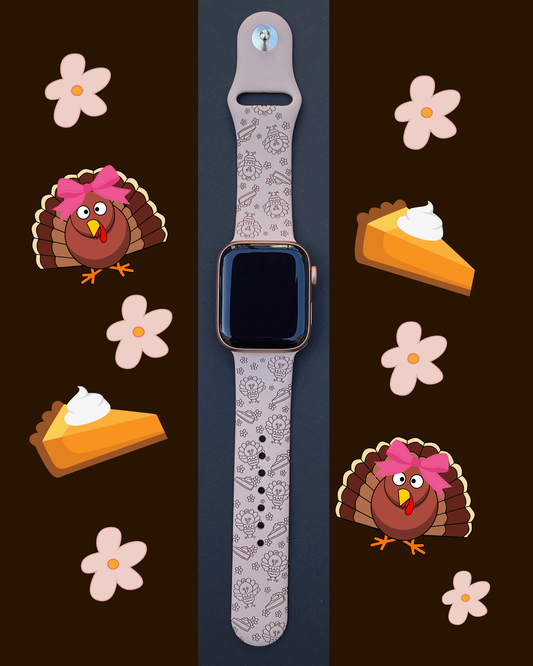 Thanksgiving Turkey Floral Apple Watch Band