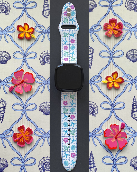 Turtle Bows Fitbit Versa 3/Versa 4/Sense/Sense 2 Watch Band