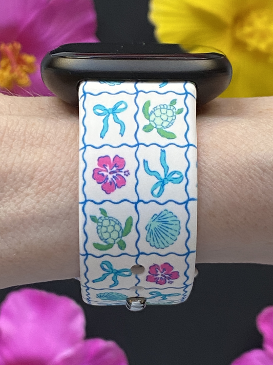 Turtle Bows Fitbit Versa 3/Versa 4/Sense/Sense 2 Watch Band