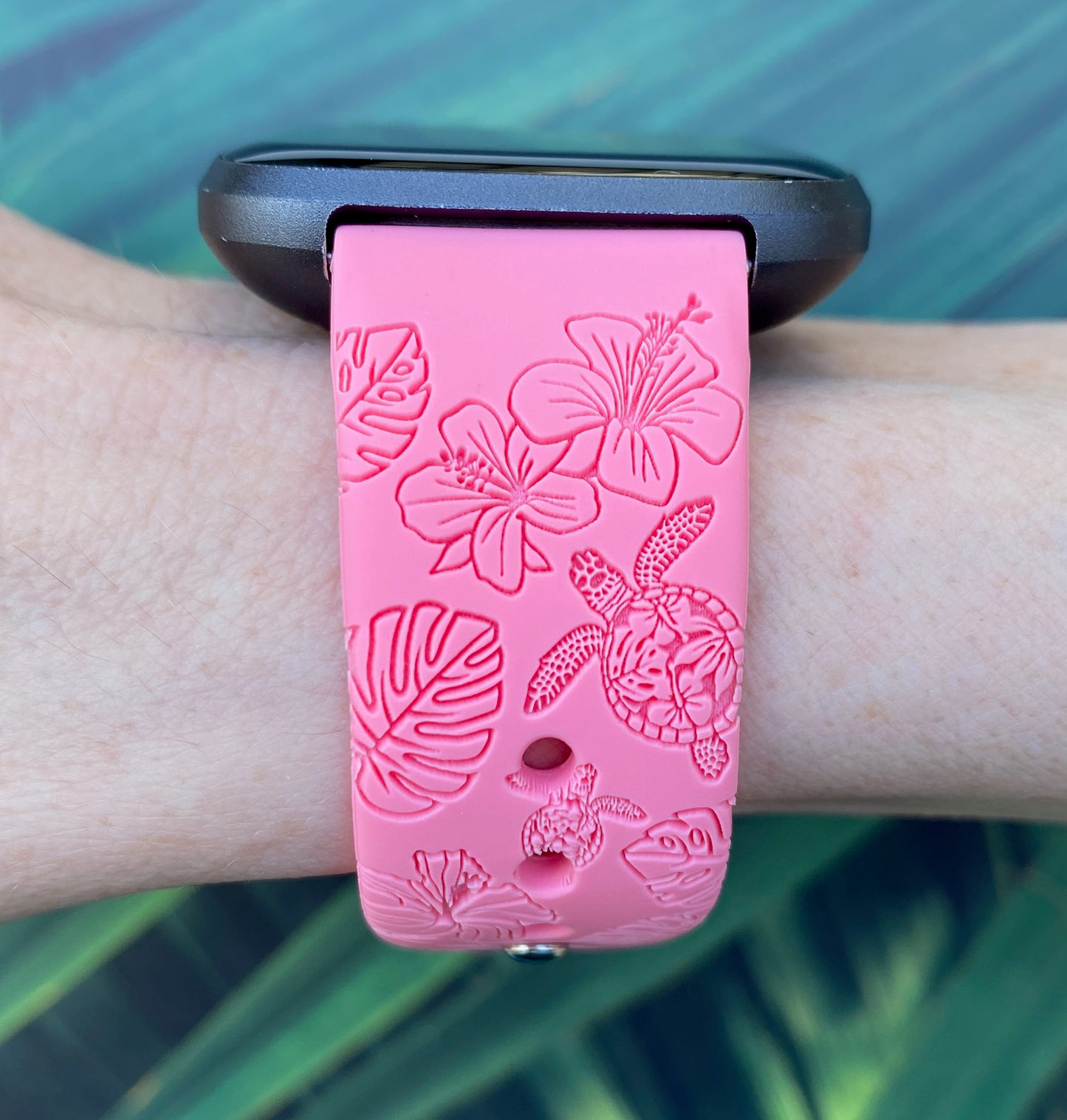 Hibiscus Turtles Fitbit Versa 1/2 Watch Band