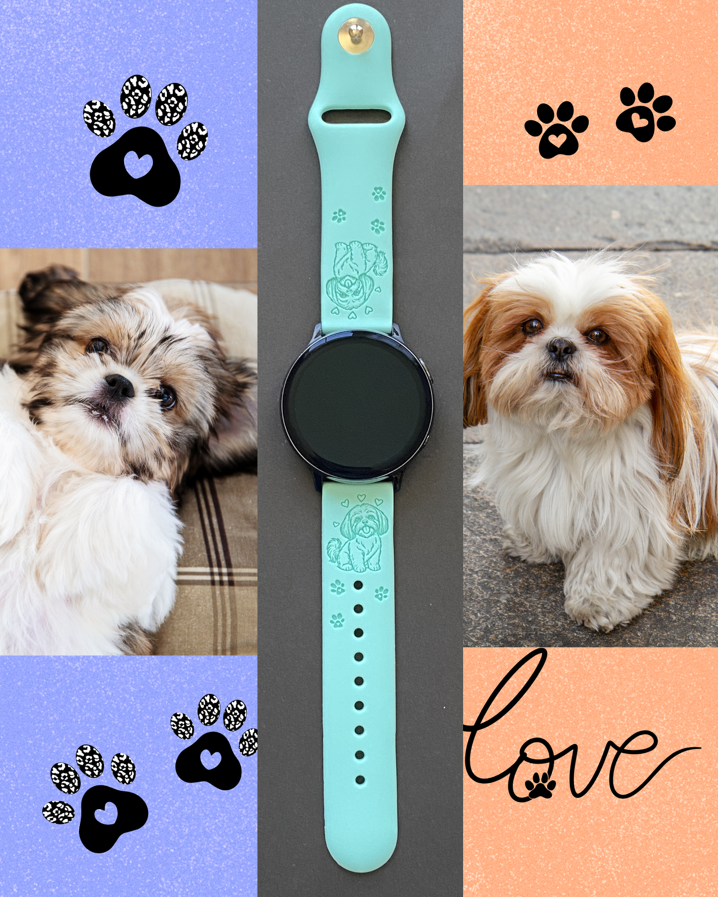 My Cheerful Shih Tzu Dog 20mm Samsung Galaxy Watch Band