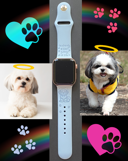 Shih Tzu Rainbow Bridge Dog Watch Band For Apple Watch