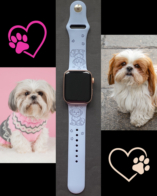 Happy Shih Tzu Dog Watch Band For Apple Watch