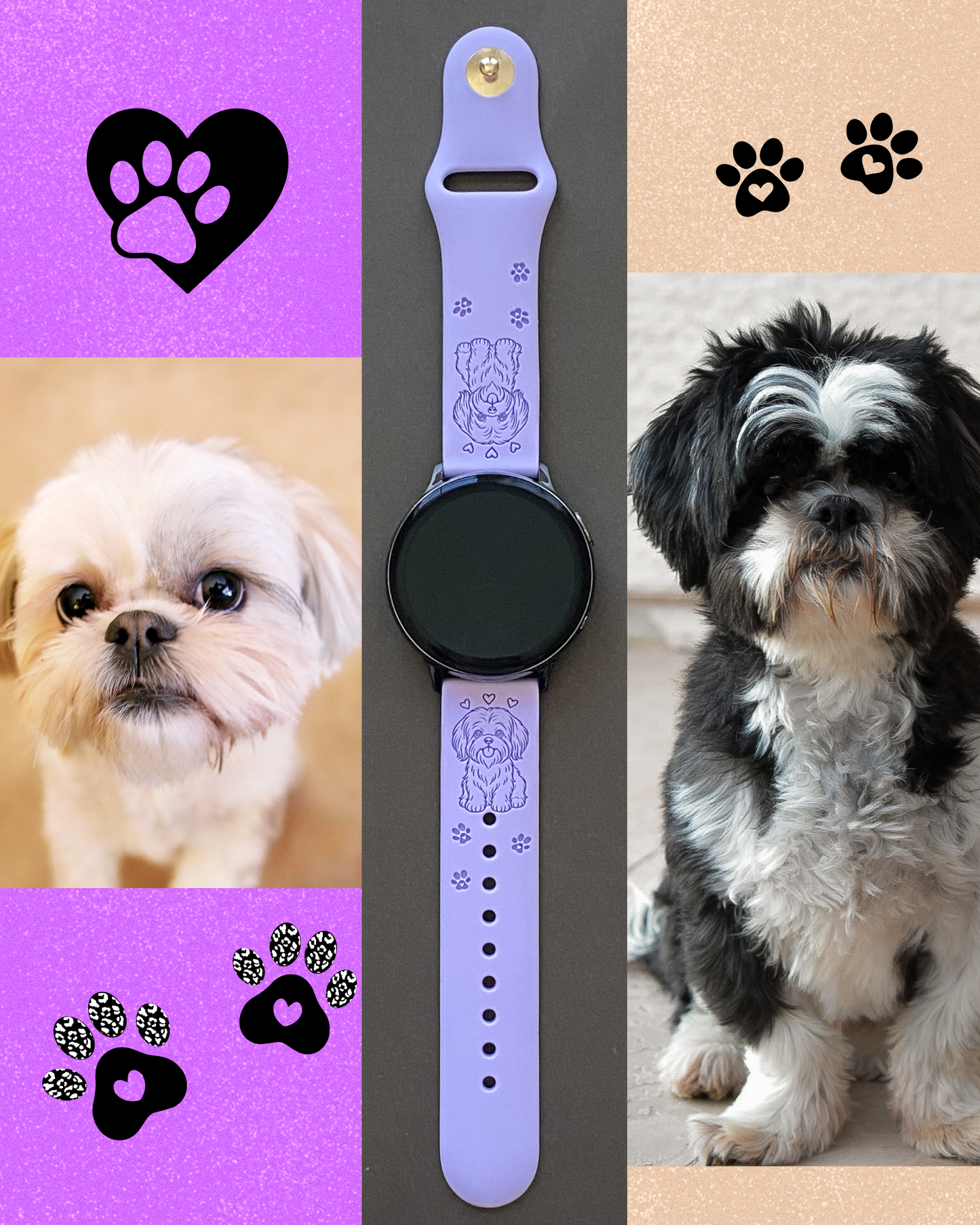 My Best Friend Shih Tzu Dog 20mm Samsung Galaxy Watch Band