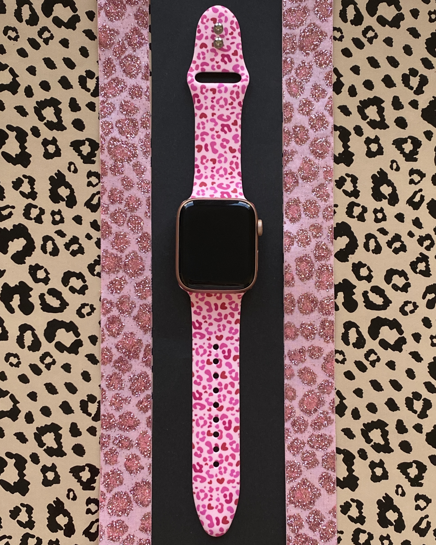 Valentine Leopard Spots Watch Band For Apple Watch