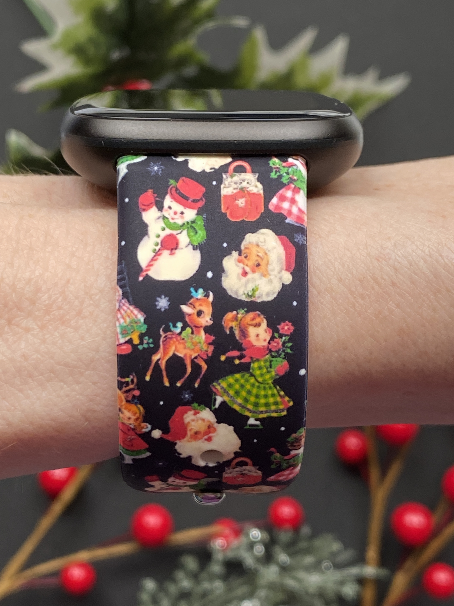 Nostalgia Christmas Fitbit Versa 3/Versa 4/Sense/Sense 2 Watch Band