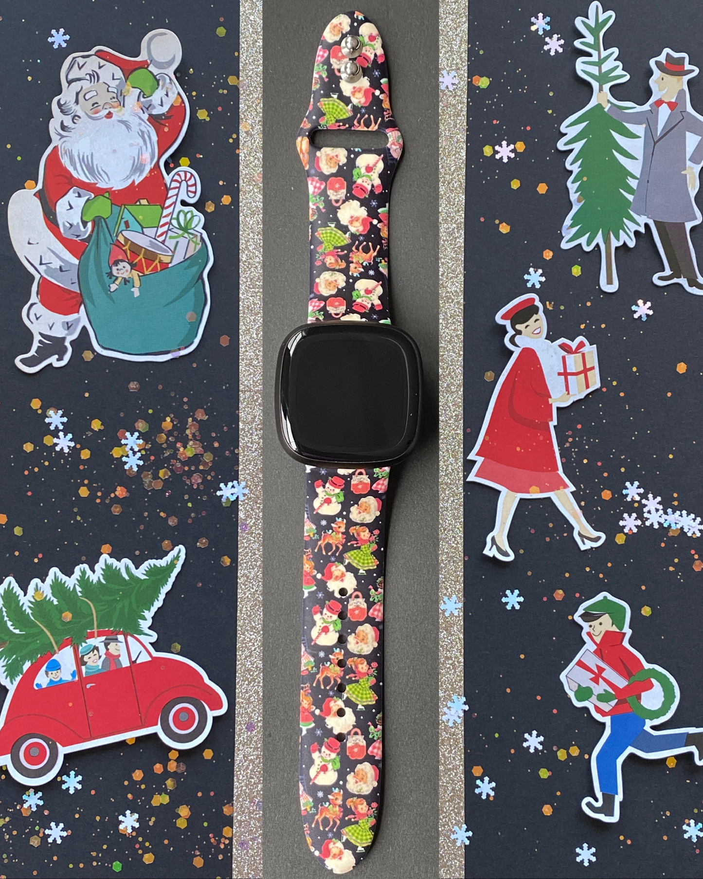 Nostalgia Christmas Fitbit Versa 3/Versa 4/Sense/Sense 2 Watch Band