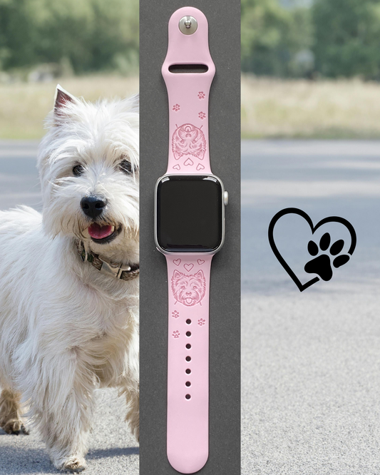 West Highland Terrier Westie Dog Watch Band For Apple Watch