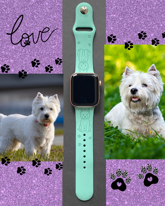 My Pet West Highland Terrier Westie Dog Watch Band For Apple Watch