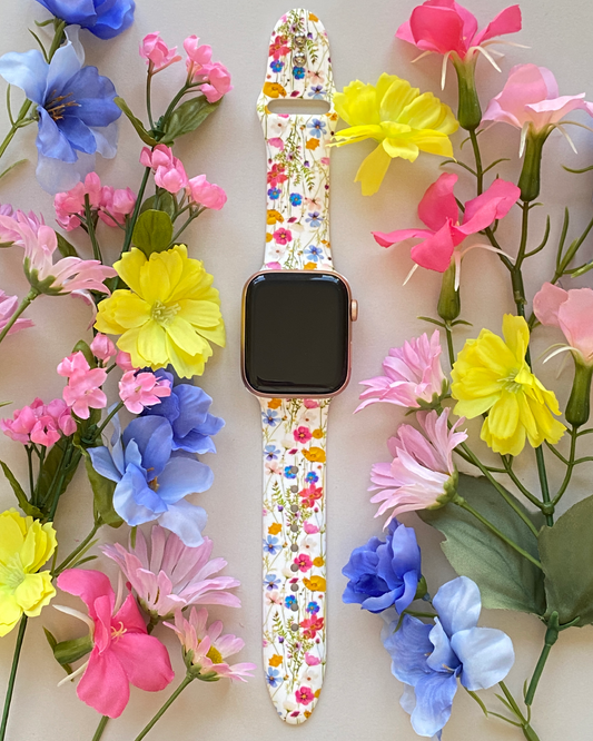 Spring Wildflowers Watch Band For Apple Watch