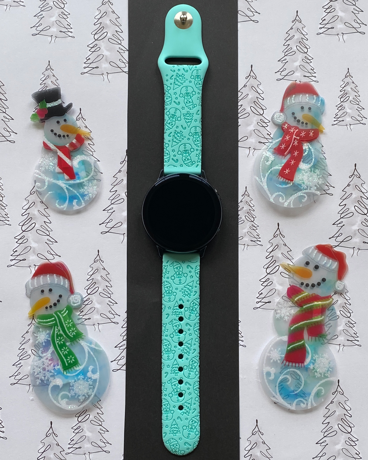 Winter Snowman 20mm Samsung Galaxy Watch Band