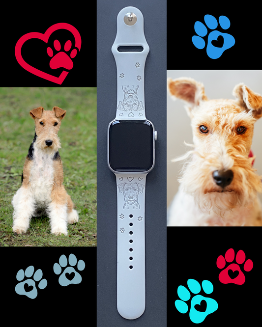 Wire Fox Terrier Dog Watch Band For Apple Watch